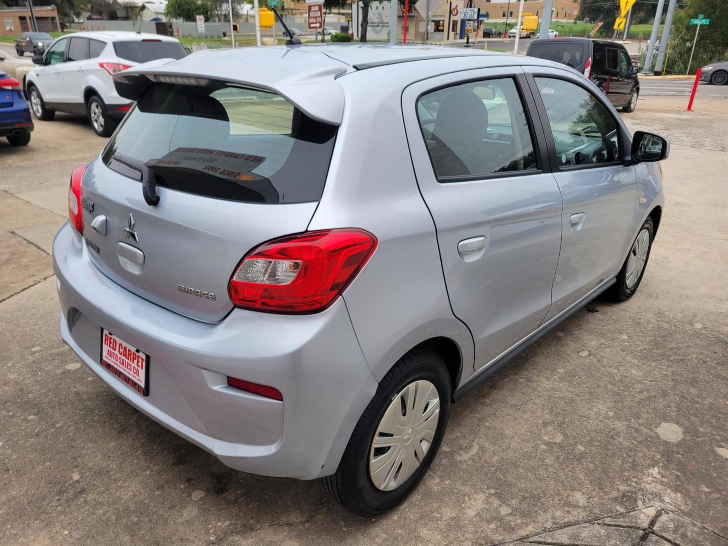 2018 SILVER /GRAY Mitsubishi Mirage (ML32A3HJ6JH) with an 1.2L I3 F DOHC 12V engine, Automatic transmission, located at 503 West Court, Seguin, TX, 78155, (830) 379-3373, 29.568621, -97.969803 - Photo#2